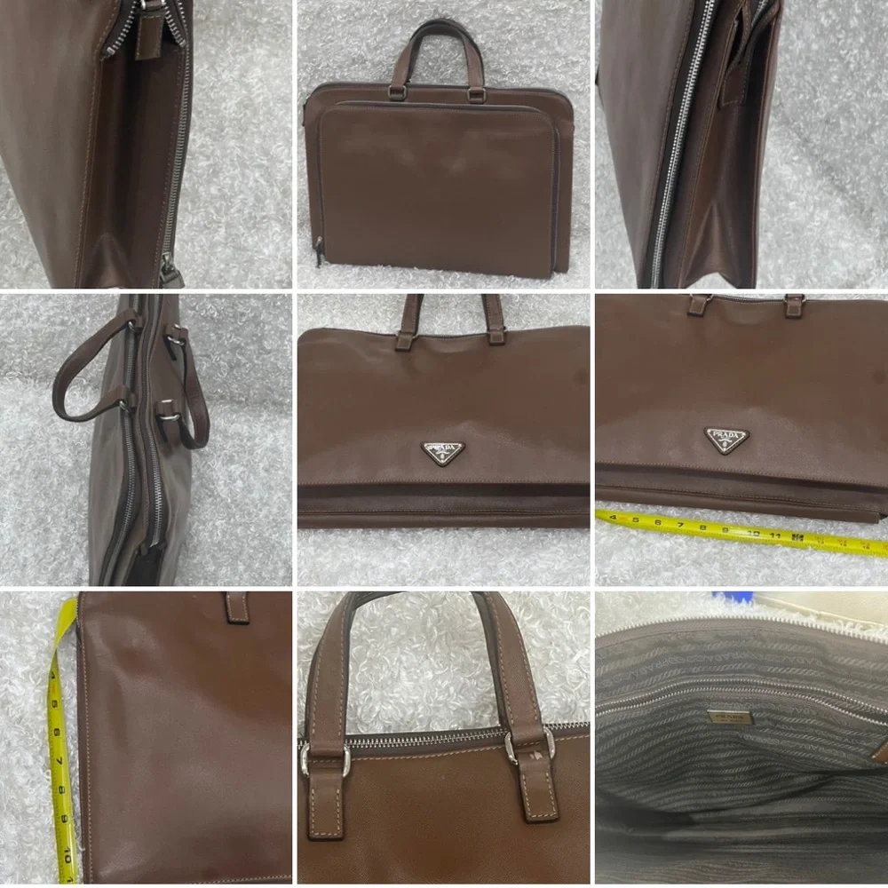 Prada Chocolate Leather Briefcase